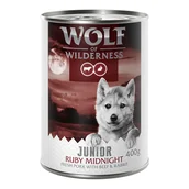 Mokra karma dla psów - Wolf of Wilderness "RED Meat" Junior, 6 x 400 g - Ruby Midnight - miniaturka - grafika 1