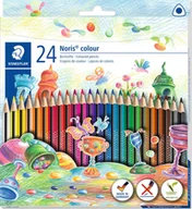 Przybory szkolne - Staedtler Kredki Noris Wopex 24 kolory trójkątne - miniaturka - grafika 1