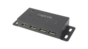 UA0141A Hub USB, DC, USB A gniazdo x4, USB 2.0, mocowany na blacie, PnP - Huby USB - miniaturka - grafika 1