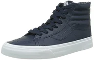 Koszulki i topy damskie - Vans Unisex Dorośli Sk8-hi Slim Zip Hi-Top Sneakers, Blue Premium Leather True White - 43 EU - miniaturka - grafika 1