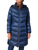 Płaszcze damskie - Geox Damski płaszcz puchowy W Adrya, Ciemny niebieski limoges, 38 - miniaturka - grafika 1