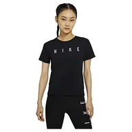 Koszulki i topy damskie - Nike Run Dvn Miler t-shirt damski czarny/odblaskowy srebrny XL - miniaturka - grafika 1