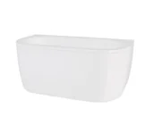 Wanny - Besco Wanna przyścienna Volya 160x75 cm kompozyt biały połysk syfon klik-klak czyszczony od góry biały WKV-160-WB - miniaturka - grafika 1