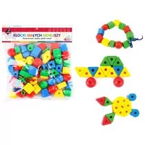 Askato Klocki Geometryczne 62 elementy - Zabawki konstrukcyjne - miniaturka - grafika 1