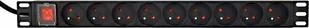 Listwa zasilająca Gembird Listwa zasilajšca rack PDU 9xFR 1U 16A FR 2m - Listwy zasilające - miniaturka - grafika 1