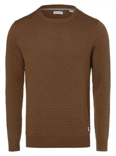 Jack & Jones - Sweter męski  JJEAtlas, brązowy - Swetry męskie - miniaturka - grafika 1