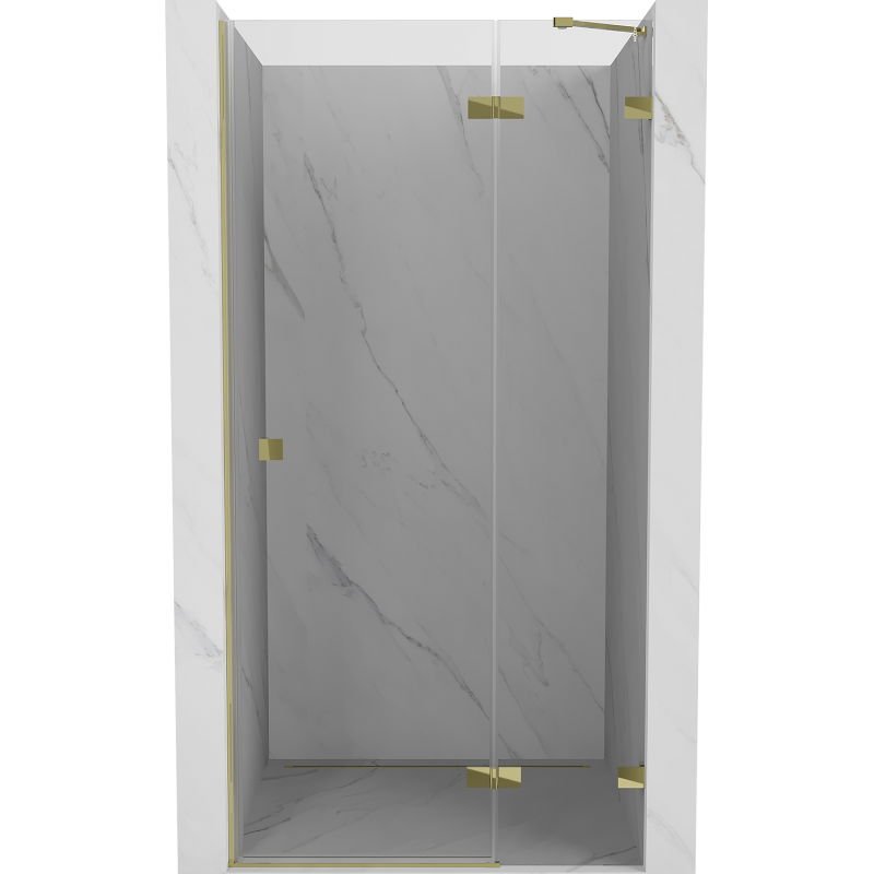 Mexen Lunar drzwi prysznicowe uchylne prawe 100 cm, transparent, złote - 834-100-000-50-00-P