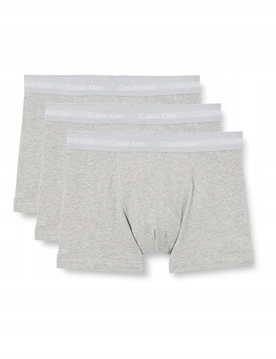 CALVIN KLEIN 3PACK SZARE BOKSERKI MELANŻ 3-PACK 3 sztuki (M)