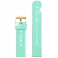 Akcesoria do zegarków - Pasek gumowy do zegarka U27 - miętowy/złoty - 20mm +TELESKOPY - miniaturka - grafika 1