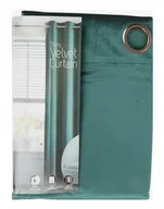 Zasłony - Zaciemniająca Zasłona Zielona Połyskująca Z Przelotkami 140 X 260 Cm Velvet - miniaturka - grafika 1