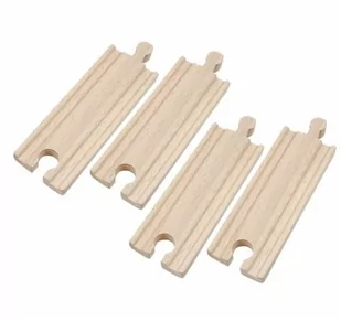 WoodyLand Kolejka, Tory Proste 11 Cm 4Szt - Pociągi dla dzieci - miniaturka - grafika 2