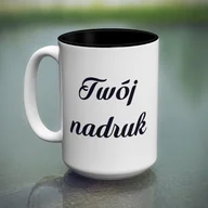 Kubki - Duży kubek XXL z czarnym wnętrzem z Twoim nadrukiem - miniaturka - grafika 1