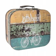 Walizki - DREWNIANA WALIZKA | STYL VINATGE | 25 x 21,5 x 8,5 cm | BRĄZOWA - miniaturka - grafika 1