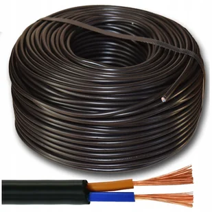 100M PRZEWÓD OKRĄGŁY CZARNY GIĘTKI LINKA prądowy kabel OMY 2 x 1,5mm2 - Pozostałe akcesoria sieciowe - miniaturka - grafika 1