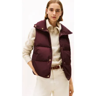 Tommy Hilfiger Puchowy bezrękawnik CREST Loose fit - Kamizelki damskie Tommy Hilfiger Puchowy bezrękawnik CREST Loose fit - Kamizelki damskie - miniaturka - grafika 1