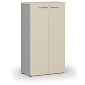 Szafy biurowe - Szafa biurowa z drzwiami PRIMO GRAY, 1434 x 800 x 420 mm, szary/brzoza - miniaturka - grafika 1