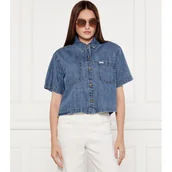 Koszule damskie - Guess Jeans Jeansowa koszula | Loose fit - miniaturka - grafika 1