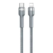 Kable USB - REMAX Jany nylonowy kabel przewód USB Typ C - Lightning 100 W 5A Power Delivery 1 m srebrny (RC-171) - miniaturka - grafika 1