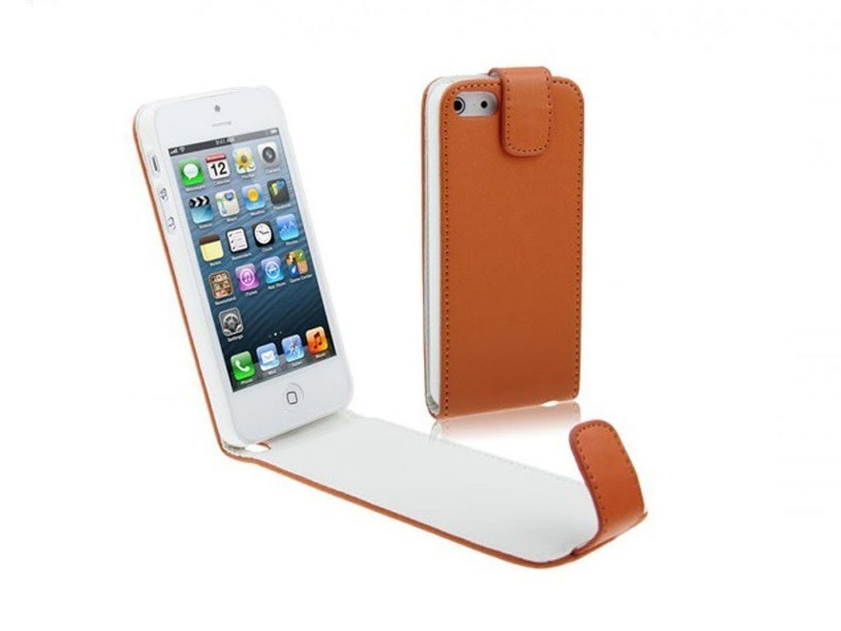 Etui na telefon komórkowy z cienką klapką na telefon komórkowy iPhone SE Orange