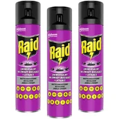 Zwalczanie i odstraszanie szkodników - SC Johnson spray na owady biegające i latające w aerozolu Raid 3x400 ml - miniaturka - grafika 1