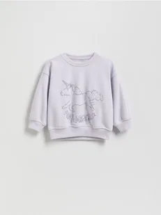 Reserved - Bluza z haftowanym wzorem - lawendowy - Bluzy dla dziewczynek - miniaturka - grafika 1