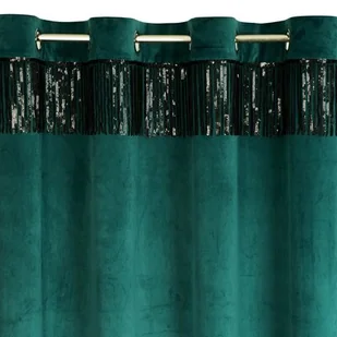 Euro Firany Zasłona Velvet Jasper 140 x 250 Ciemnoturkusowy 1219777 - Zasłony - miniaturka - grafika 1