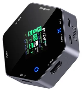 Blitzwolf BW-TH16 8w1 USB 100W LCD Smart Display USB-C x1 USB 3.1 x2 PD 100W HDMI - Stacje dokujące i replikatory portów - miniaturka - grafika 1