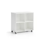 Meble do szkół i przedszkoli - Regał szkolny CASPER, 4 przegrody, biały - miniaturka - grafika 1