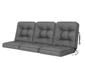 Poduszki ogrodowe - Zestaw poduszek na huśtawkę ogrodową, Venus, Grafit Ekolen, 3 elementy, 60x60 cm - miniaturka - grafika 1