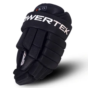 Rękawice hokejowe POWERTEK  V5.0 Black Senior 14 cali - Hokej - miniaturka - grafika 1