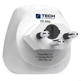 Travel Blue Adapter podróżny Europa-Szwajcaria, biały - Złącza, przejściówki, adaptery - miniaturka - grafika 1
