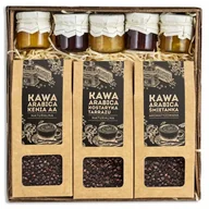 Zestawy upominkowe - Zestaw KAW na PREZENT arabica w ziarnach i konfitury - miniaturka - grafika 1