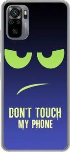 King Design Etui kompatybilne z Xiaomi Redmi Note 10S Plastikowe miękkie etui na telefon - Etui na telefon komórkowy Dont Touch My Phone Green Blue - Etui i futerały do telefonów - miniaturka - grafika 1