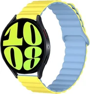 Akcesoria do smartwatchy - PASEK DO ZEGARKA ŻÓŁTY-NIEBIESKI SILIKONOWE UNIWERSALNY 22mm - miniaturka - grafika 1