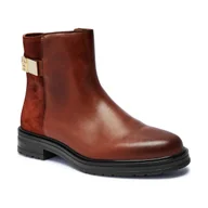 Botki damskie - Tommy Hilfiger Skórzane botki - miniaturka - grafika 1