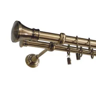 Karnisze - Karnisz podwójny ZEUS Ø25, 200 cm colloseum złoto - miniaturka - grafika 1