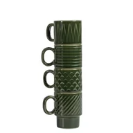 Filiżanki - Filiżanki Do Espresso, 4 Szt., Zielone, Ceramika, 0,1 L - miniaturka - grafika 1
