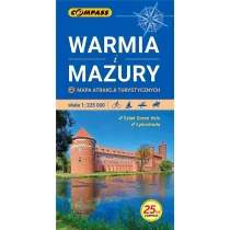 COMPASS Mapa atrakcji tur. - Warmia i Mazury 1:225 000 w.3 - Atlasy i mapy - miniaturka - grafika 1