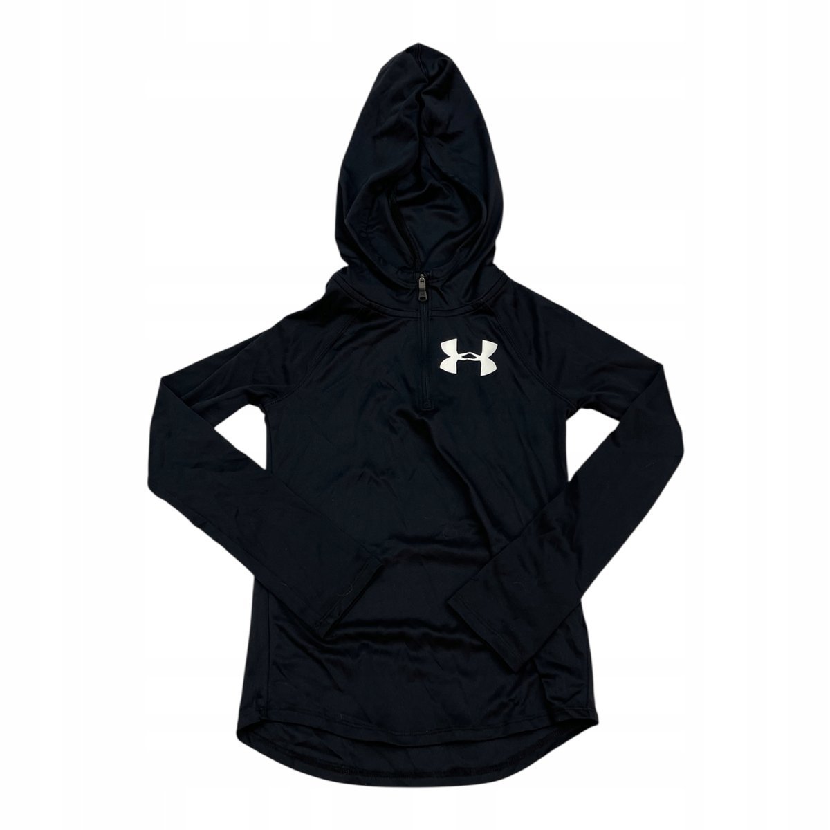Under Armour Bluza Dziecięca S Czarna Hoodie Sportowa Logo