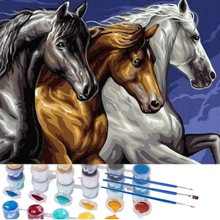 Malowanie po numerach Konie 40x50cm 1006806 - Malowanie po numerach - miniaturka - grafika 1