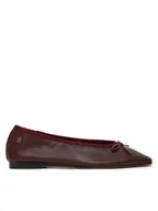 Baleriny - Tommy Hilfiger Baleriny Soft Leather FW0FW08355 Bordowy - miniaturka - grafika 1