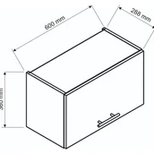 Szafki kuchenne - Szafka kuchenna wisząca 60 VITA W60 OKGR biała połysk - miniaturka - grafika 1