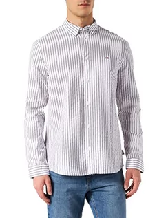 Koszule męskie - Tommy Jeans Męska koszula w paski TJM, Granatowy (Twilight Navy/Multi Stripe), S - grafika 1