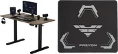 Biurka gamingowe - Biurko SENSE7 Nojo 120 black oak + Podkładka PREYON Falcon - miniaturka - grafika 1