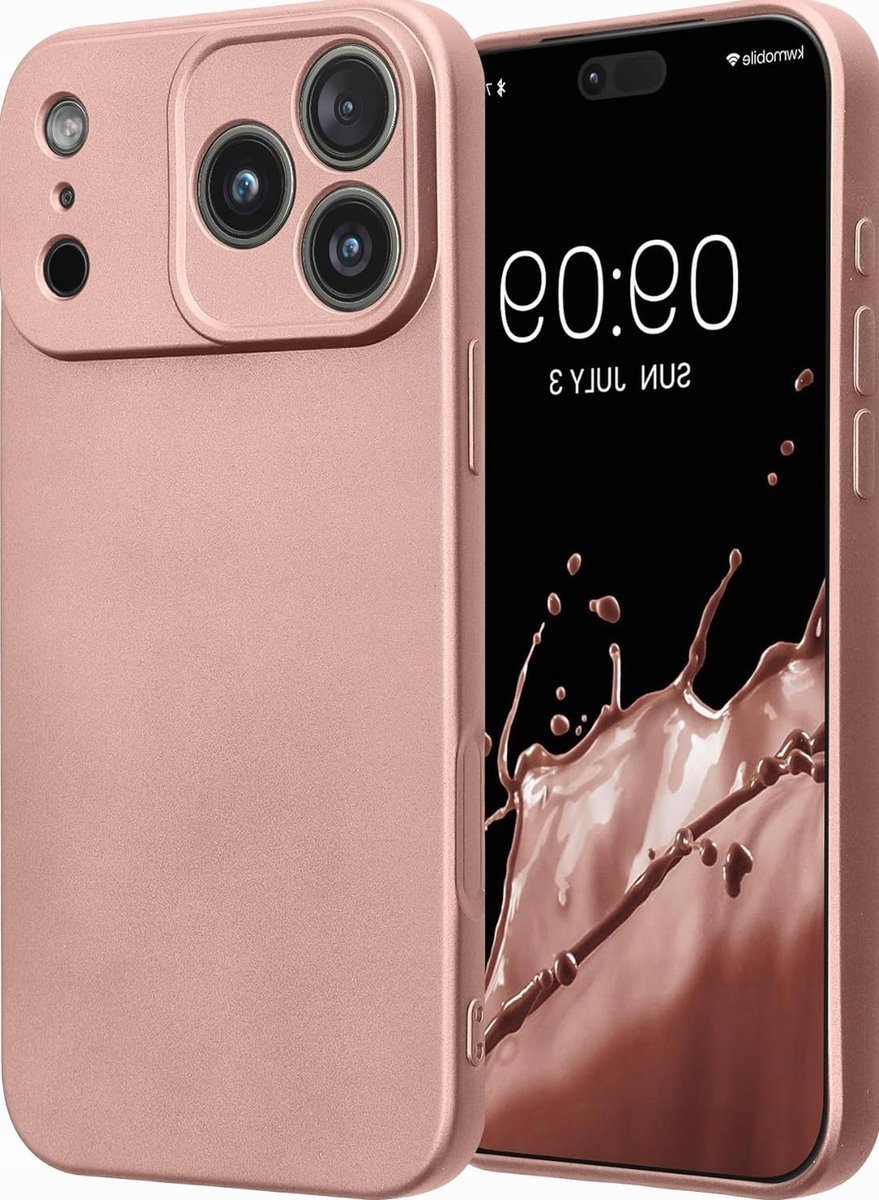 Etui do telefonu silikonowe giętkie metaliczne różowe złoto