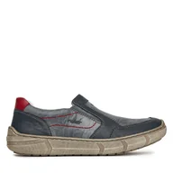 Półbuty męskie - Półbuty Rieker 04052-12 Szary - miniaturka - grafika 1