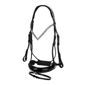 Ogłowia - Ogłowie skórzane z diamentami START Woden - miniaturka - grafika 1