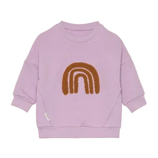 Bluza z bawełny organicznej Gots Little Gang Rainbow lilac 1-2 lata - ubranie - Bluzy i sweterki niemowlęce - miniaturka - grafika 1