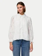 Koszule damskie - Pieces Koszula Pina 17154276 Biały Regular Fit - miniaturka - grafika 1