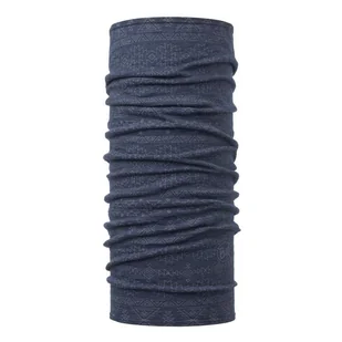 Chusta wielofunkcyjna z wełny merynosów Buff Merino Lightweight Edgy Denim - Czapki i chusty sportowe damskie - miniaturka - grafika 1